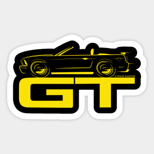 2005 - 2014 Mustang GT Convertible Yellow Sticker